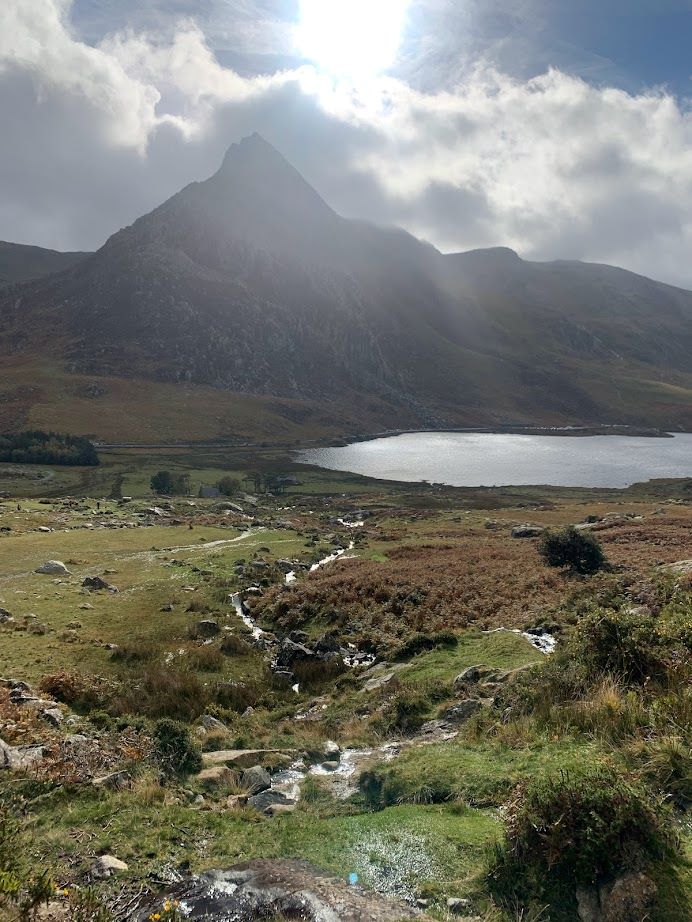 Looking at Tryfan from Ffynnon Lloer