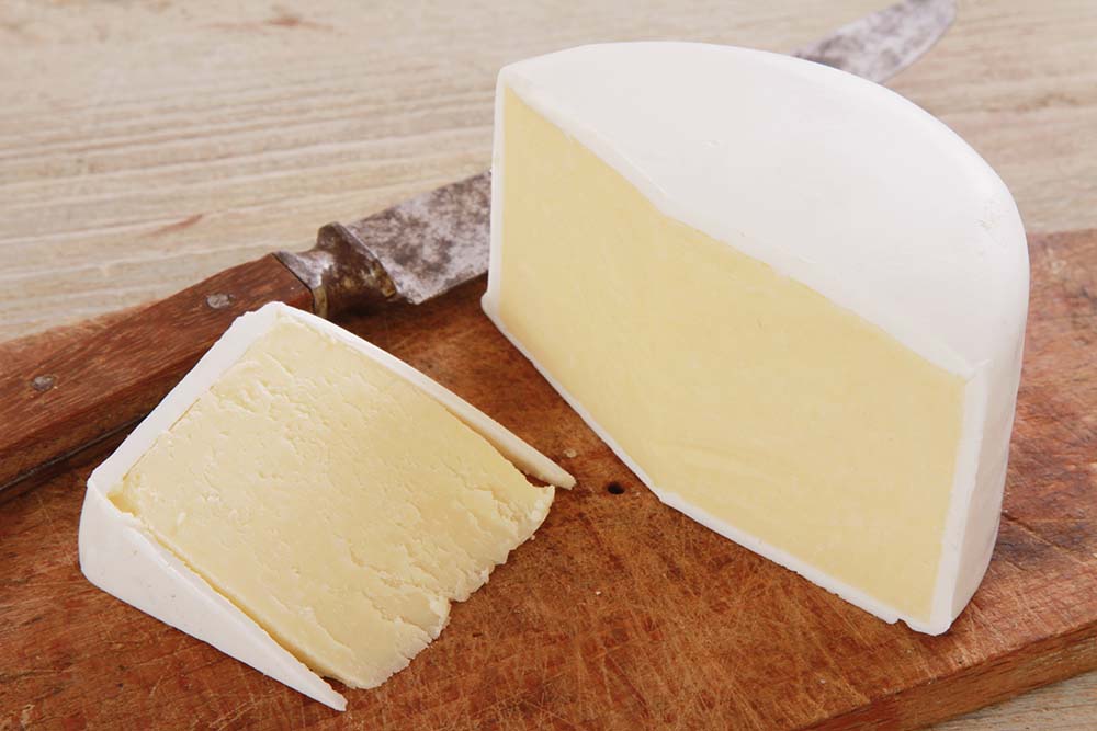 traditional waxed wensleydale cheese