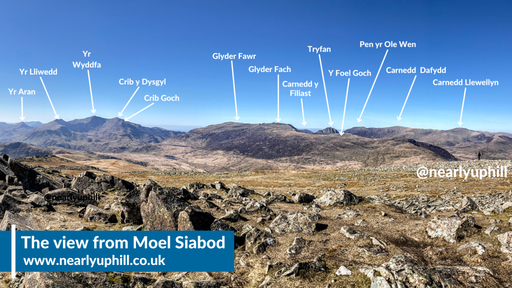 snowdonia peaks taken from the summit of moel siabod by @nearlyuphill