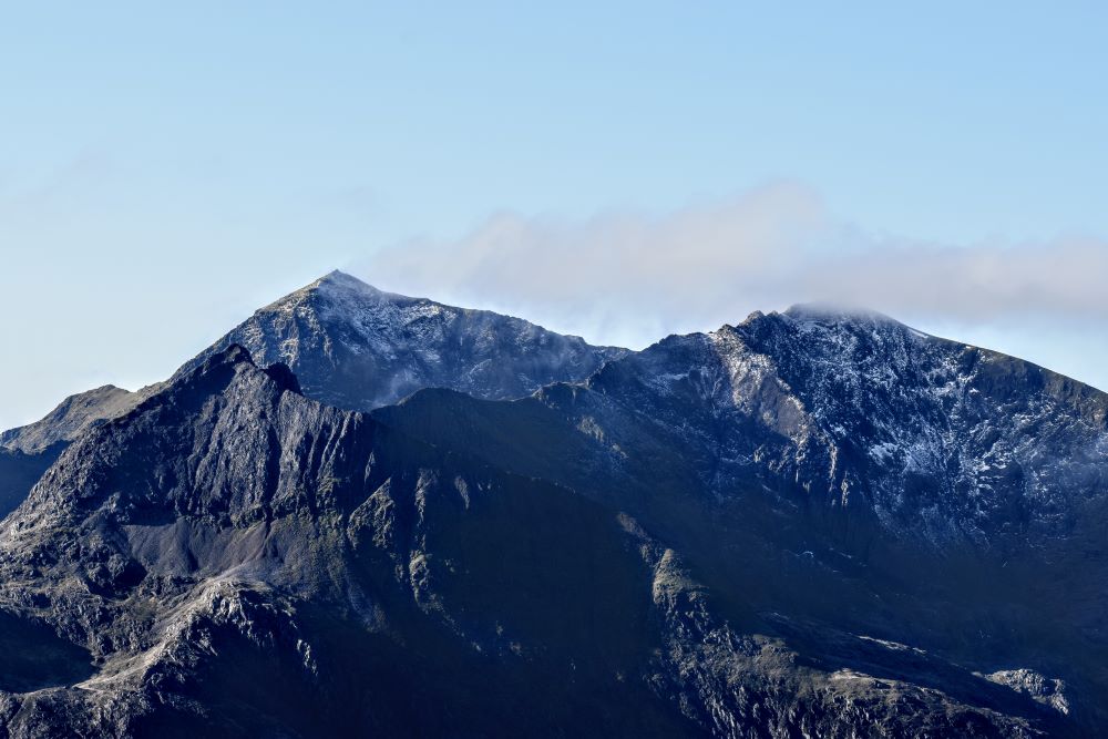 Looking at the ridges of Yr Wydffa from the Glyderau