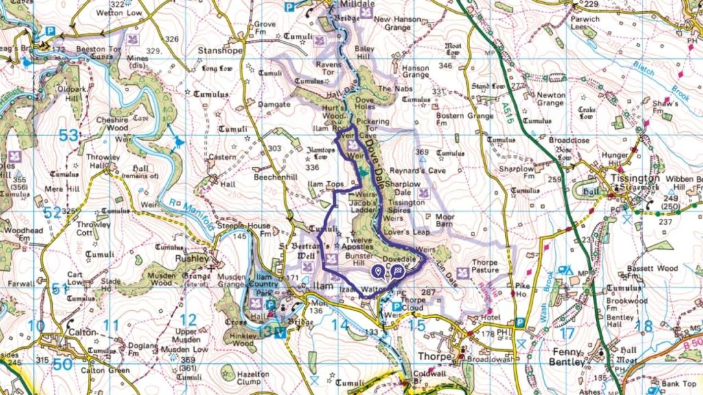 Dovedale 4 mile walk in peak district