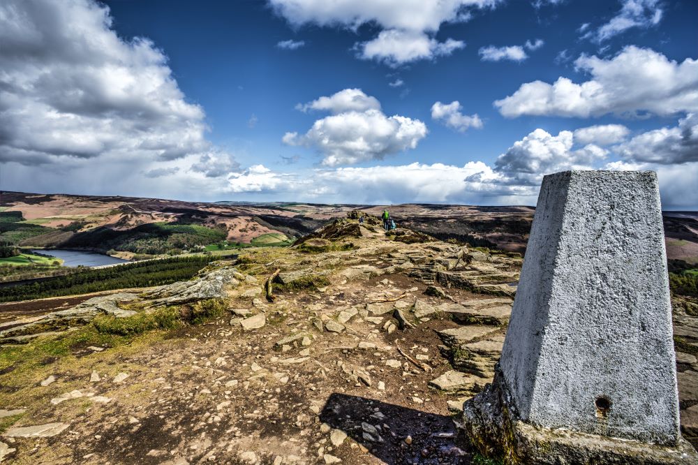 win hill trig point beginner hike in the peak district