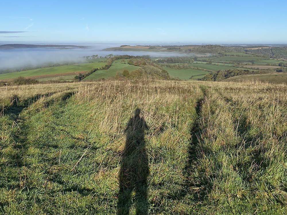 Butser Hill - Helen's shadow