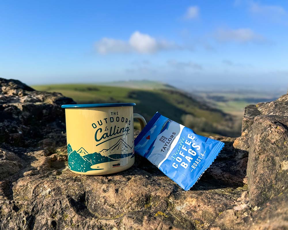 Taylors Decaffe Coffee on the devils dyke walk sussex