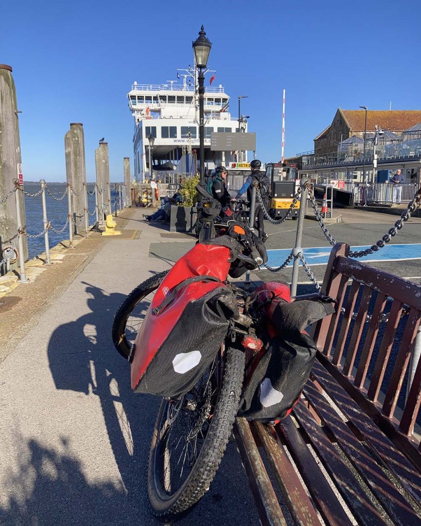 Freshwater Bay from Yarmouth Bike Ride - ferry at yarmouth