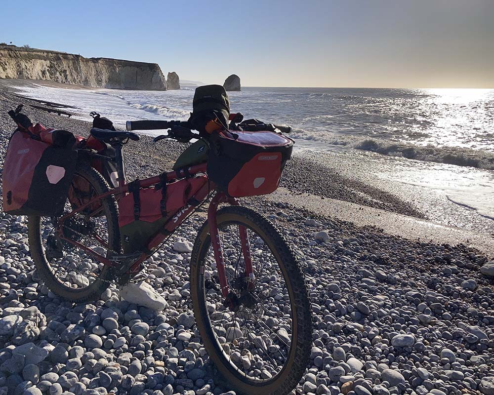 Freshwater Bay from Yarmouth Bike Ride - freshwater bay and bike