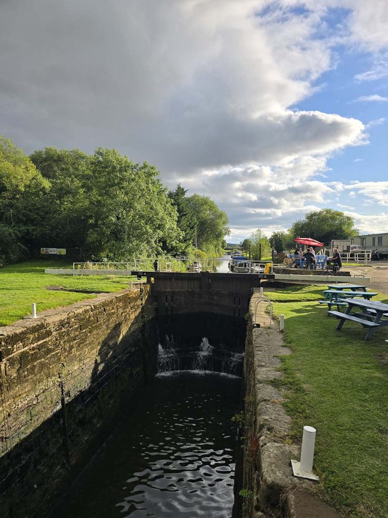 a lock on the river ure - paddleboarding route