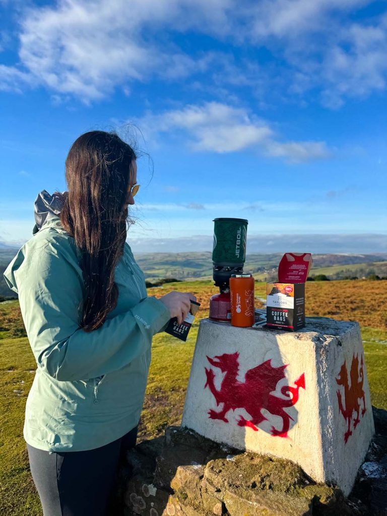 Trig Point Coffee Pen Y Crug Usk Valley