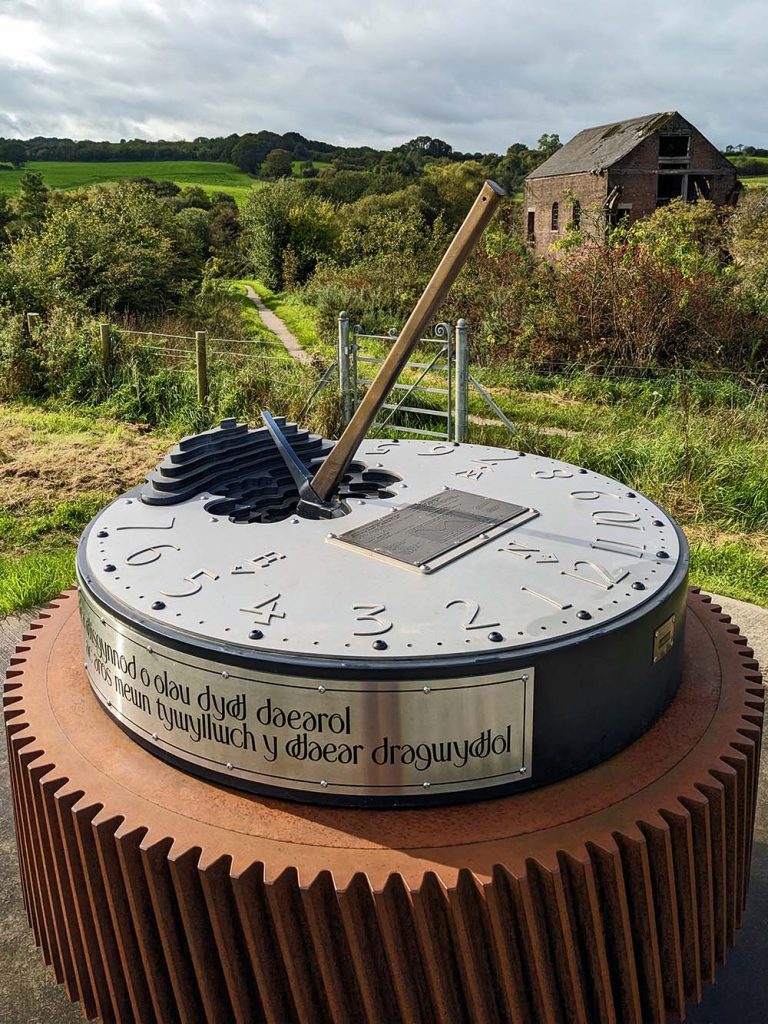 pick axe sundial in flint