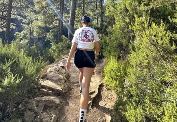 Woman hiking