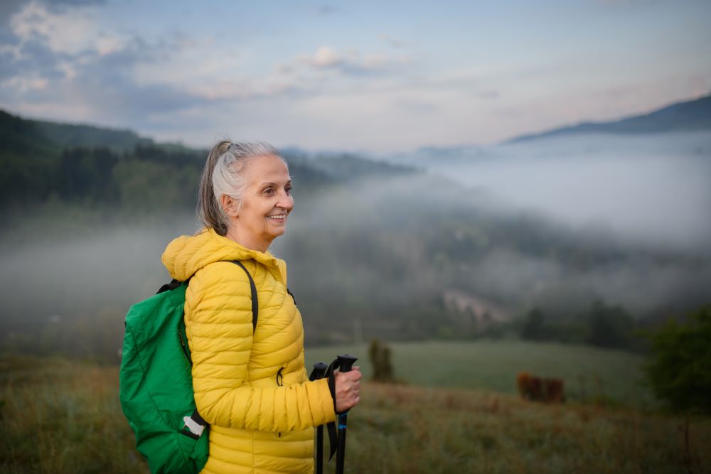 gaining confidence hiking - mature