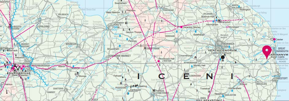 Roman Britain Map - Burgh Castle