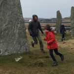 Stone lands running around a stone