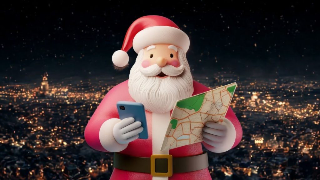 father christmas using os maps