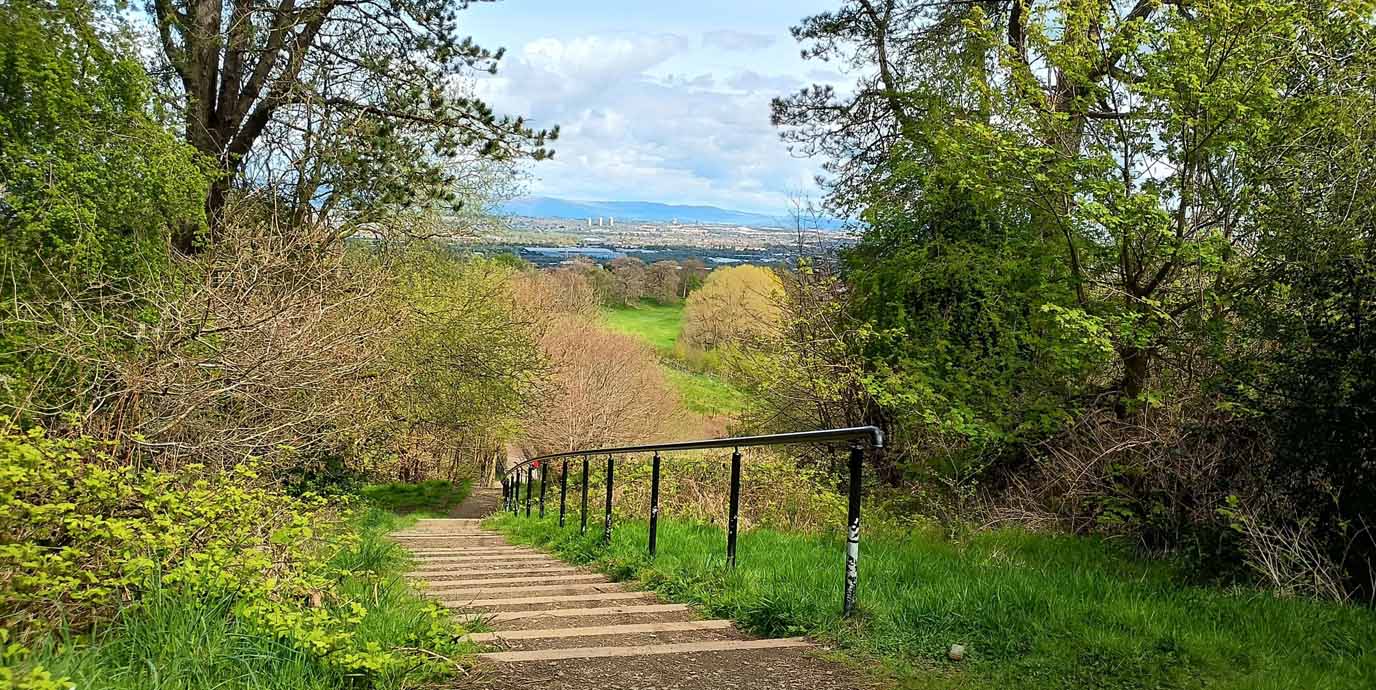 Overlooking Fernbrae Medows, part of Magnificent 11 walk