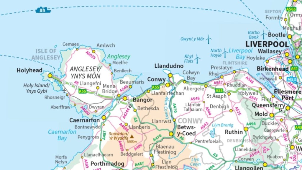 Map of Anglesey