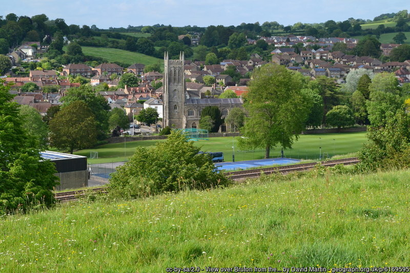 View over Bruton from the dovecote by David Martin