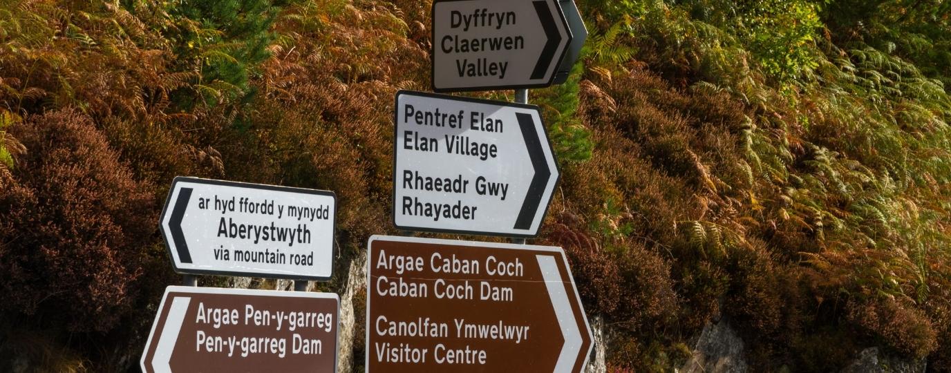 Welsh Place Names Sign Post