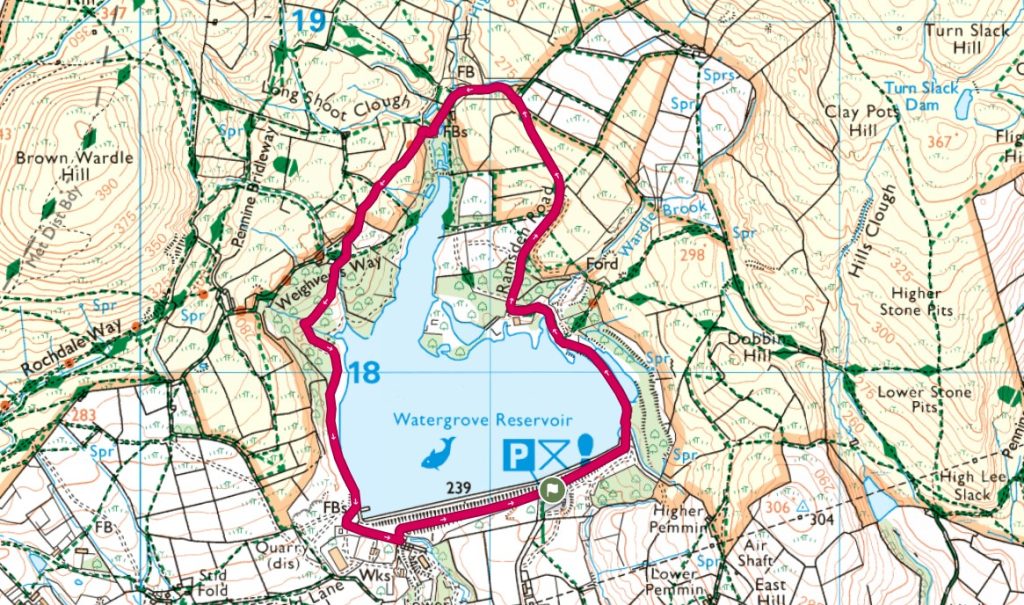 watergrove reservoir map os maps