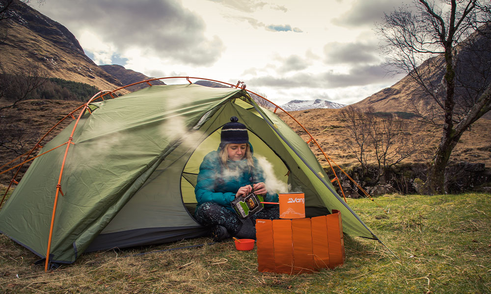Camp stove wind protector 