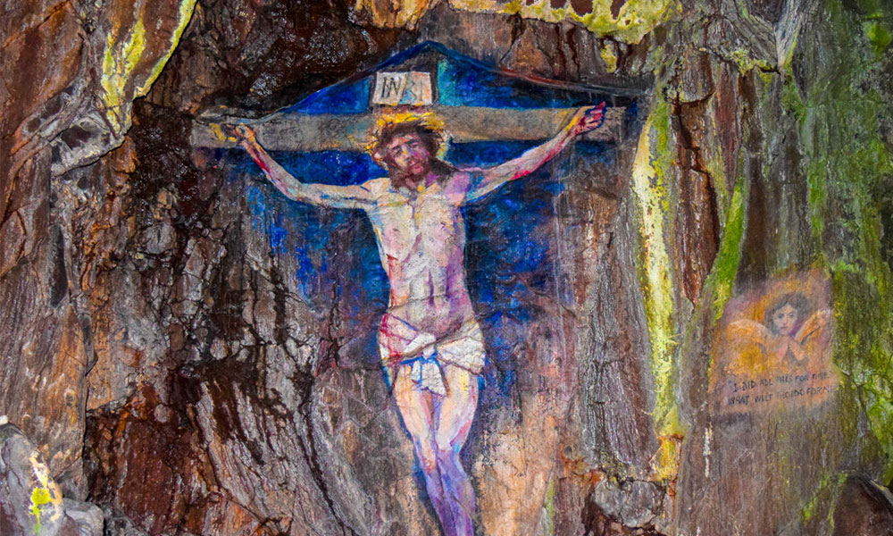 Crucifixion painting on Davaar Island