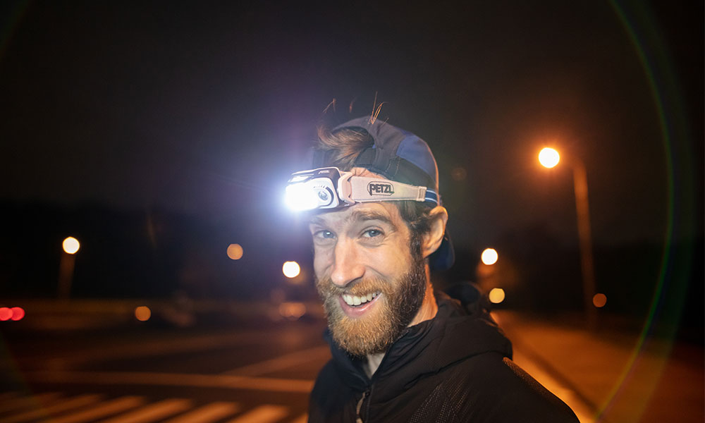 young man head torch