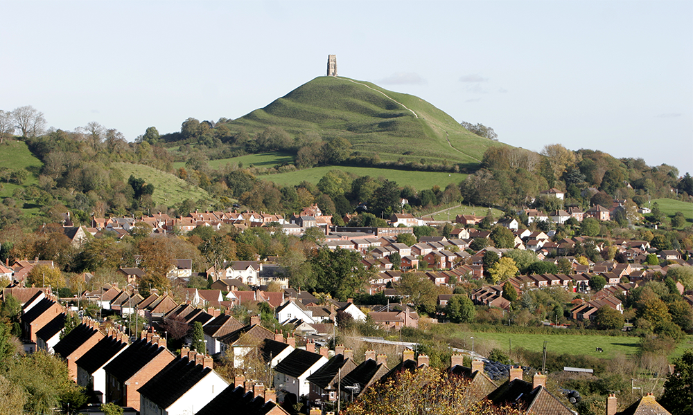 Iconic Glastonbury Tor hill
