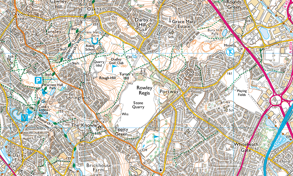 Map of the Rowley Hills