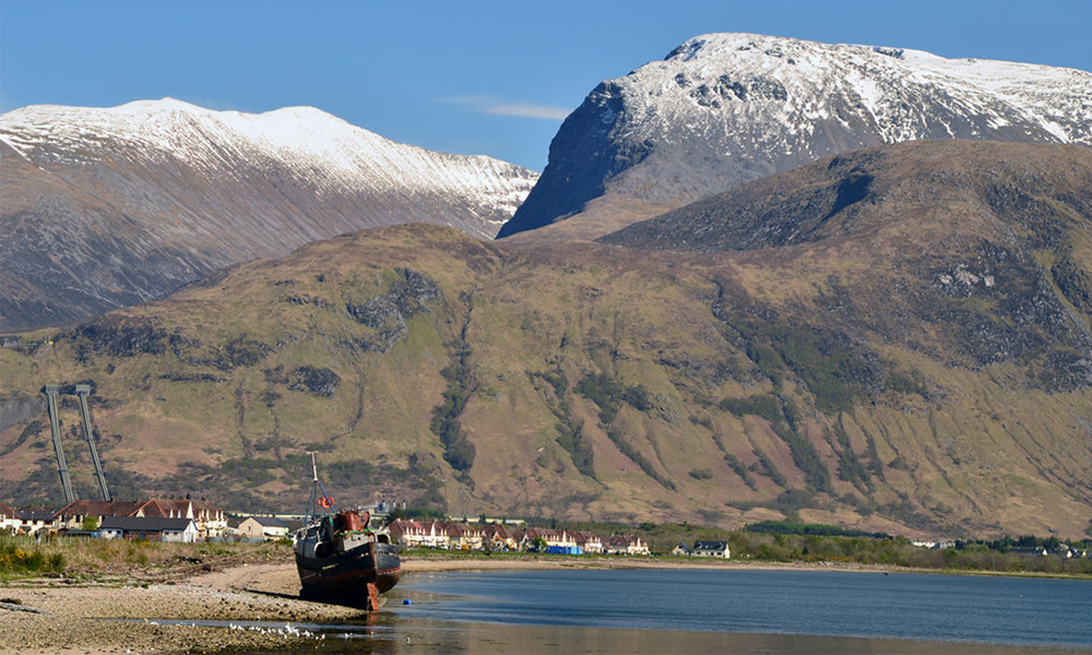 The Ben Nevis range from Corpach by TheTurfBurner via Geograph.org