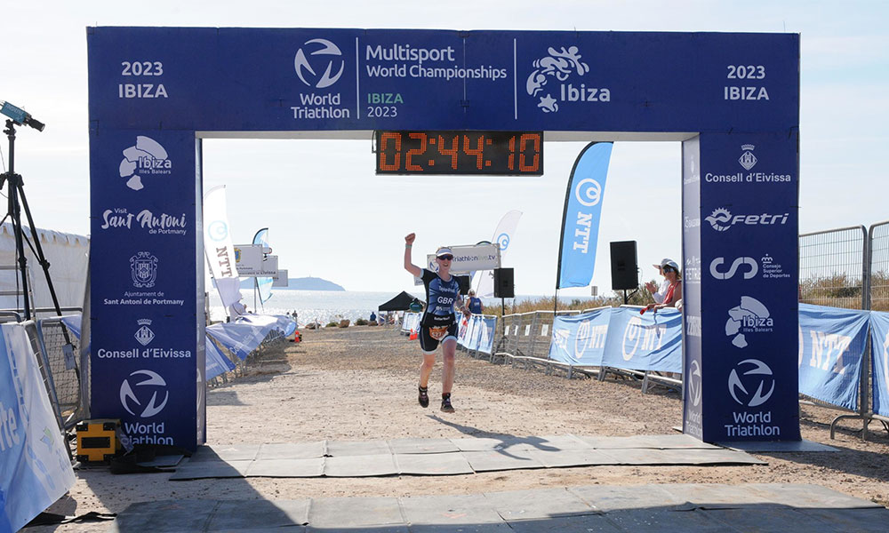 Sam Taylor-Frost at the World Triathlon Championships in Ibiza