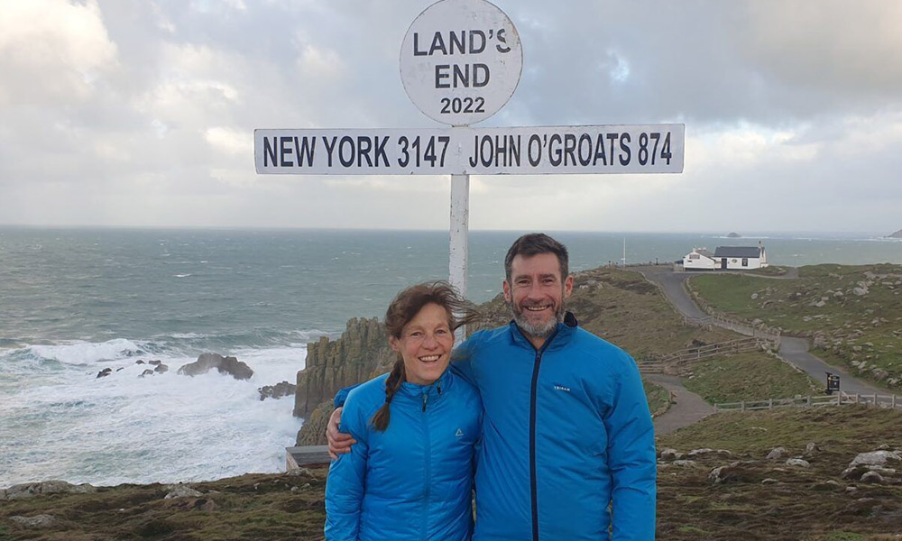 Mark and his wife at Land's End