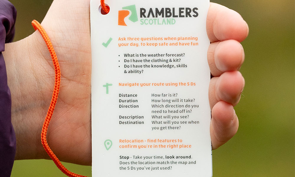Ramblers Out There Award Learning card 