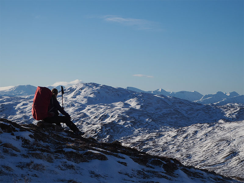 Views over the Grey Corries and beyond from the slopes of Stob Coire Easain