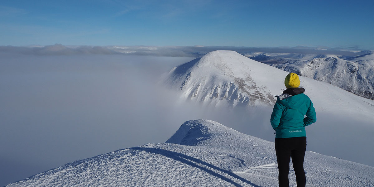 Looking over to Stob a’Choire Mheadhoin from the summit of Stob Coire Easain