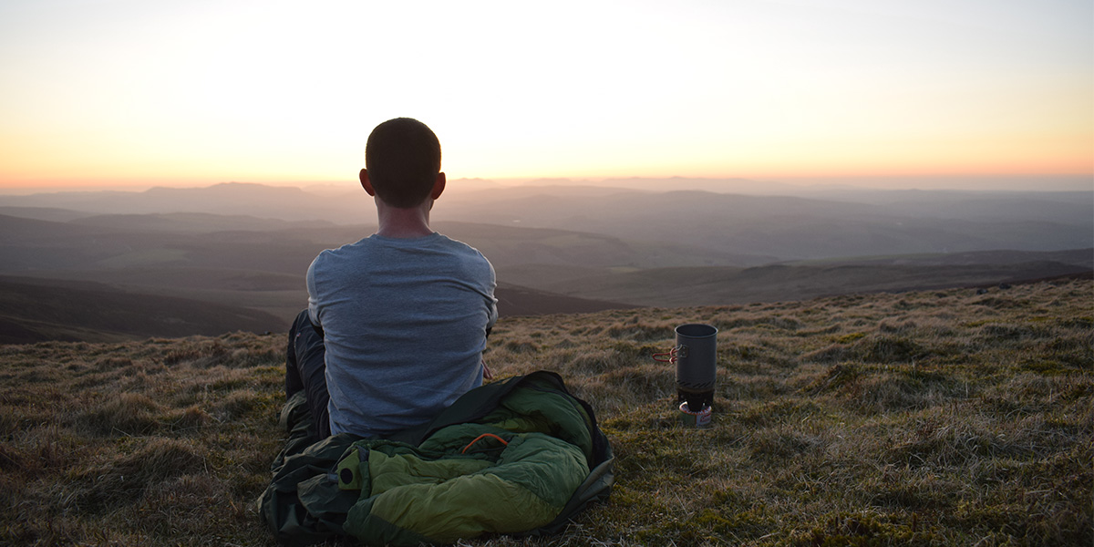 Bivvying and watching the sunset from Cadair Berwyn