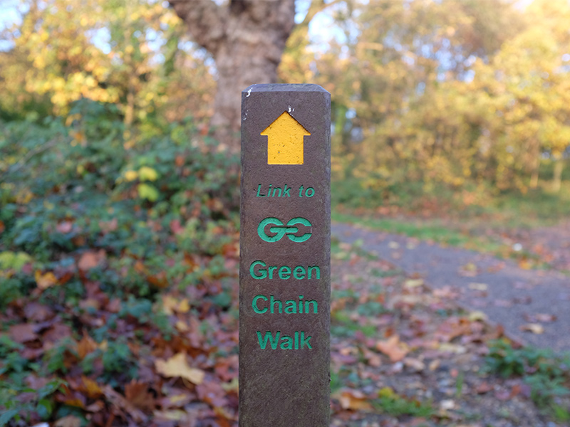 Green Chain Walk sign post