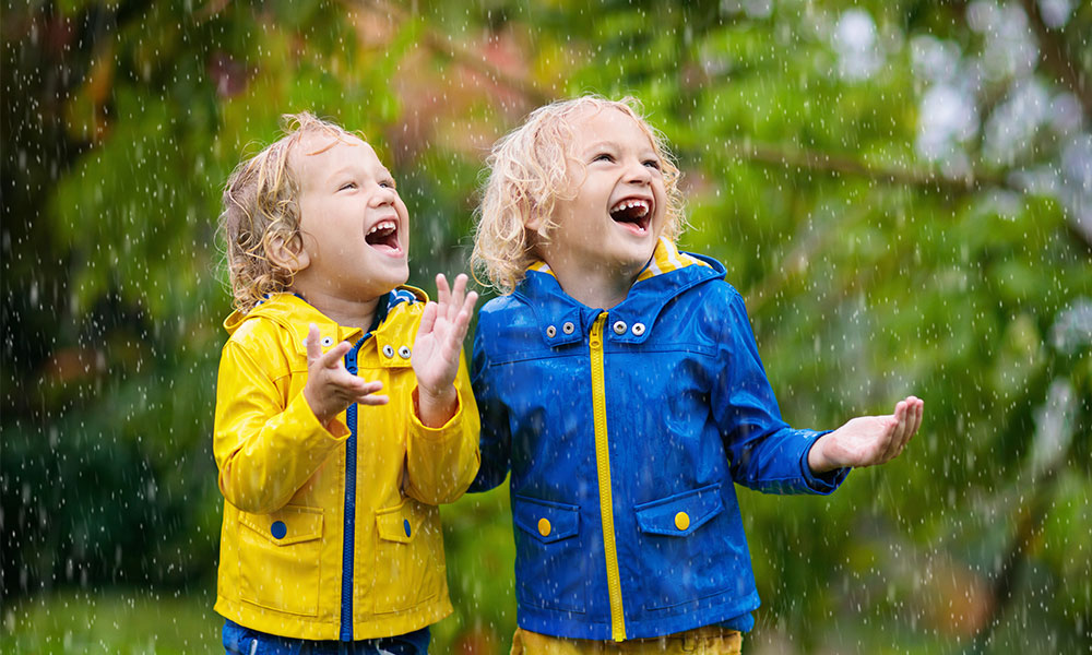 rain outside kids 