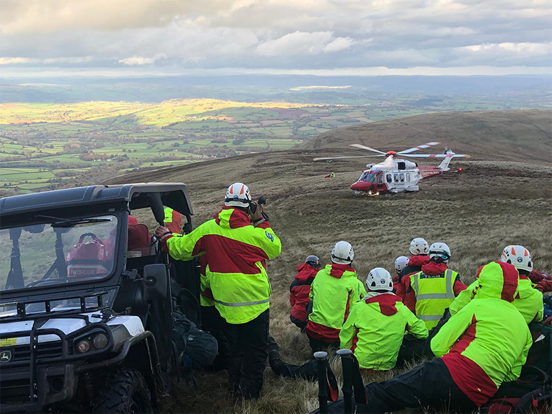 Brecon MRT helicopter