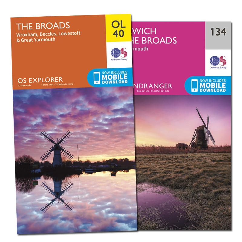 Find paper maps of The Broads in the OS Shop