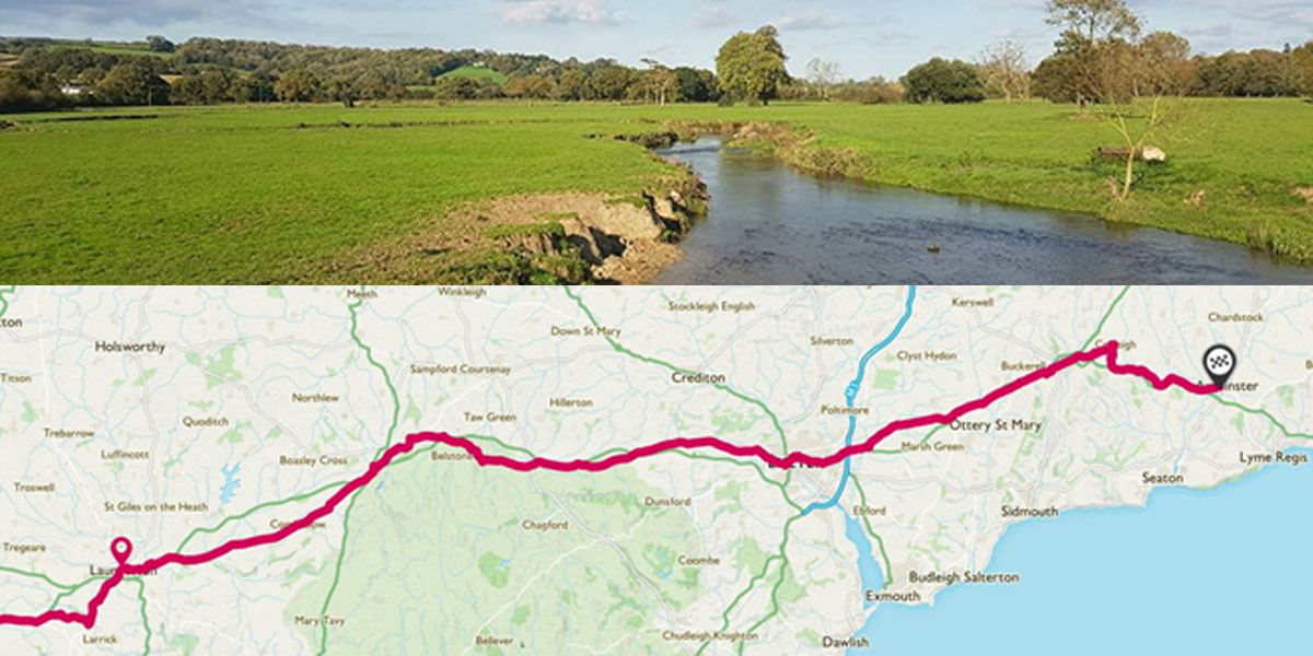River and route map - section 2 of the journey