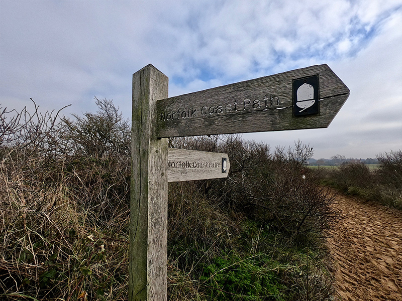 A sign for the coast path