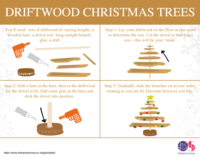 driftwood christmas tree decoration